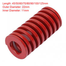 Molde de compresión de carga media, muelle rojo TM, 45/50/60/70/80/90/100/125mm, 22mm OD 11mm ID, resorte de troquelado de Metal en espiral, 1 ud. 2024 - compra barato