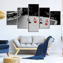 5 Piece Posters and Prints Wall Art Canvas Painting Decorative Poker Picture Modern Home Decor 2024 - buy cheap