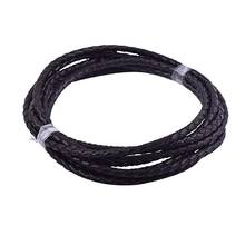 2m/lot 11 Colors  4mm Round Braided PU Leather Cord Rope Thread Necklace Bracelet for DIY Jewelry  bolo tie cord necktie 2024 - buy cheap