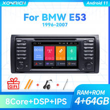 Rádio pra carro ips dsp com android 10, para bmw x5, e53, e39, 4gb, 64gb, 1 din, áudio, navegação, dvd, rádio, gravador, unidade principal, 2024 - compre barato
