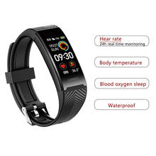 O novo inteligente pulseira de esportes à prova dwaterproof água fitness rastreador smartwatch relógio de temperatura para xiaomi huawei andriod ios 2024 - compre barato