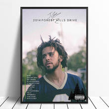 Mt2060 j cole 2014 floresta hills unidade rap álbum de música cartaz da arte pintura a óleo impressão em tela casa decoração imagem parede impressão 2024 - compre barato