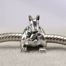 S925 Silver  DIY Jewelry Kangaroo & Baby Charms fit Lady Bracelet Bangle 2024 - buy cheap