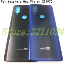 Capa traseira para motorola one vision p50 xt70, capa de vidro para bateria de moto one vision 2024 - compre barato