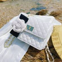 Lattice Small Crossbody bag 2021 Summer New High-quality PU Leather Women's Designer Handbag Flower Chain Shoulder Messenger Bag 2024 - buy cheap