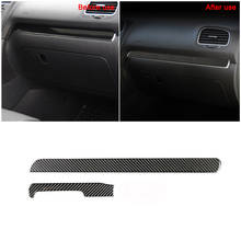 Carbon Fiber Car Interior Center Console Strip Trim Sticker For Volkswagen VW Golf 6 2008-2012 gti R MK6 Scirocco Auto Styling 2024 - buy cheap