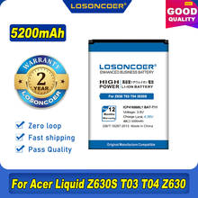 100% Original LOSONCOER 5200mAh BAT-T11 (ICP416888L1) For Acer Liquid Z630 T03 T04 Z630S Battery 2024 - buy cheap
