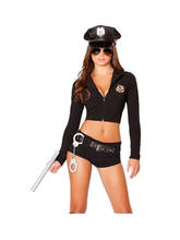 Halloween Sexy Cop Officer Policewomen Cosplay Costume Adult Women Police Erotic Lingerie Fancy Dress 2024 - buy cheap