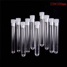 Recipientes de amostra de frasco, recipientes transparentes de teste de laboratório com tampas de 15*100mm com 10 peças 2024 - compre barato