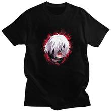 Camisetas de Japón Tokio Ghoul para hombre, Camiseta de algodón 100% con un ojo rey Kaneki Ken, camiseta de Manga corta, camiseta de Manga de Anime, ropa de regalo 2024 - compra barato