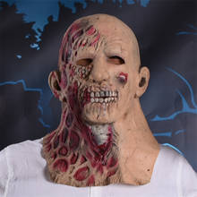 Nausea Latex Mask Horror Rotten Face Headgear Haunted House Scary Walking Dead Halloween Props Blade Mask Ghost Head Set 2024 - buy cheap