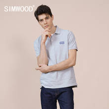 SIMWOOD 2021 летняя новая классическая мужская рубашка поло с логотипом, 100% хлопок, топы размера плюс, дышащая качественная брендовая одежда поло 2024 - купить недорого