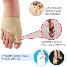 Pair Toe Separator Hallux Valgus Bunion Corrector Orthotics Feet Bone Thumb Adjuster Correction Pedicure Sock Straightener   New 2024 - купить недорого