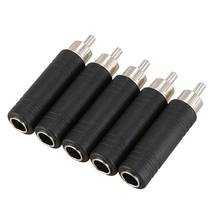 5x 6.35mm 1/4 inch Mono Female Jack to RCA Male Plug o Adapter Cable Converter 2024 - buy cheap