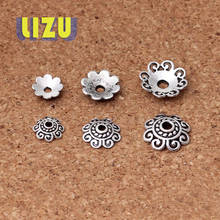 Accesorios de plata tibetana, soporte de flor de loto del Tesoro, 8-12mm, accesorios de joyería, joyería hecha a mano, 10 Uds. 2024 - compra barato