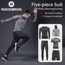 ROCKBROS Men's Sport Suits Running Sets Quick Dry Sweat-absorbent Sports Joggers Training Gym Fitness Tracksuits Running Sets 2024 - buy cheap