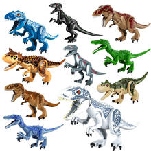 Blocos de construção jurássicos, figuras de dinossauros, tiranossauro rex indominus rex i-rex, brinquedo de montar para crianças 2024 - compre barato