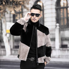 AYUNSUE Men Jacket Thick 2020 Men's Clothing Winter Mens Jackets Velvet Real Mink Coat Short Male Clothes Ropa Hombre LXR413 2024 - buy cheap