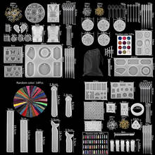 Kits de moldes de silicona para fabricación de joyas, herramientas de moldes de resina epoxi para DIY, colgantes, accesorios de fundición, 19 estilos 2024 - compra barato