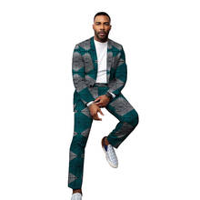 Trajes de pantalón con estampado de diseño personalizado para hombre, ropa colorida Dashiki, chaquetas africanas y pantalones nigerianos personalizados 2024 - compra barato