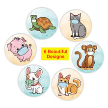 Cute Animal Quarantine Stickers For Kids Classic Toys Stationery Sticker Cartoon Animals School Teacher Reward Labels Sticker 2024 - buy cheap