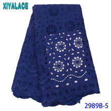 African lace fabric swiss voile lace high quality nigerian fabric cotton laces with stones hollow out design KS2989B-5 2024 - buy cheap