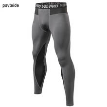 Мужские спортивные компрессионные штаны, сетчатые леггинсы для фитнеса, мужские колготки для бега, компрессионные баскетбольные плотные штаны, бодибилдер 2024 - купить недорого