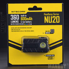 topsale NITECORE NU20 360 Lumens CREE XP-G2 S3 LED Rechargeable Li-ion Battery 100 Hours Runtime Headlamp Flashlight for outdoor 2024 - купить недорого