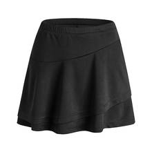 Women Sports Skirt Summer Anti-light Skirt Badminton Tennis Short Skirt Black White Solid Color Wild Skorts with Safety Shorts 2024 - buy cheap