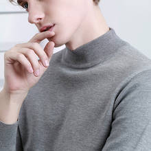 2020 Autumn and Winter New Men's Turtleneck Sweater Fashion Casual Slim Fit Warm Pullover Male Brand Clothes 7 Colors 2024 - buy cheap