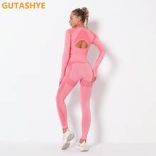 Yoga Set Seamless Ensemble Sexy Thumb Hole Sport Suit Women Sportswear Fitness Set Workout Gym Wear Running Clothing Tracksuit 2024 - buy cheap