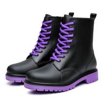 Botas de chuva impermeáveis para mulheres, sapatos femininos de inverno, antiderrapante, resistente ao tornozelo, botas de borracha, botas femininas 2024 - compre barato