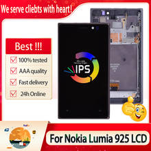 4,5 дюймовый оригинальный ЖК-дисплей для Nokia Lumia 925, сенсорный экран с рамкой, дигитайзер в сборе для замены ЖК-дисплея Nokia 925 RM-893 2024 - купить недорого