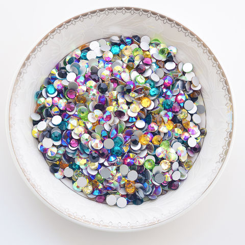 1000 шт Стразы с кристаллами смешанные цвета камни с плоской задней поверхностью 3D Стразы для дизайна ногтей без горячей фиксации 2022 - купить недорого