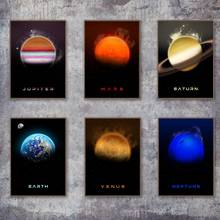 Home Decor Prints Painting Wall Art Pictures Solar System Planet Earth Space Modular Canvas Nordic Poster Modern For Living Room 2024 - buy cheap