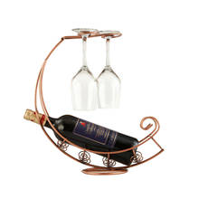 Suporte de garrafa de vinho retro rack de vinho garrafas de champanhe suporte de copo de vidro display pendurado copos bebendo stemware rack prateleira