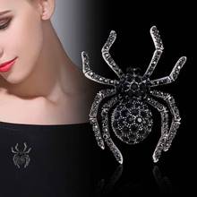 Creative Vintage Women Rhinestone Inlaid Spider Brooch Pin Bag Badge Lapel Jewelry Gift All-match Clothing Accessories 2021 2024 - buy cheap