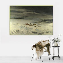 Citon Gustave Courbet《The Diligence in the Snow》Canvas Oil Painting Artwork Poster Picture Backdrop Wall Decor Home Decoration 2024 - buy cheap