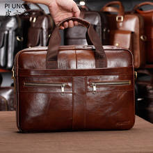 PI UNCLE Fashion Genuine Leather Men's Bags Briefcase Men Messenger Bags Office Bags For Men Work Bag Handbag Men Laptop Bag 2024 - buy cheap