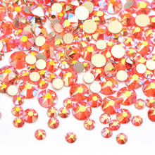 JUNAO Mixed Sizes SS10 SS16 SS20 Hyacinth AB Glass Nail Rhinestones Stickers Flatback Crystals Glue On Face Nails Art Decoration 2024 - buy cheap