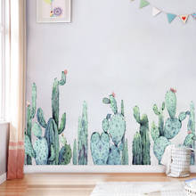 Cactus Plant Self-adhesive Wall Sticker for Living room Bedroom Kitchen Decals Mural Home Decor Art Wallpaper Posters 2024 - buy cheap