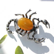 Farlena Jewelry Semi-precious stone insect Brooch Men Scorpion badge pins Vintage Opal Brooches for Women Clothing accessories 2024 - buy cheap