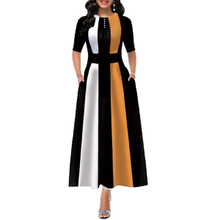 Plus Size Womens Vintage Swing Long Dress Half Sleeve Evening Party A-Line Dress 2021 Ladies Elegant Print Maxi Dresses S-5XL 2024 - buy cheap