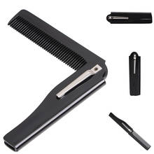 Hot Foldable comb  Beauty Folding Pocket Clip Hair Moustache Beard Comb Fashion Men Women Handmade massage hair brush 2024 - buy cheap