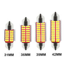 Feston-bombilla LED para coche, lámpara de placa de matrícula blanca 5000K, C5W, 31mm, 36mm, 39mm, 42mm, 12V, Luces de lectura interiores 2024 - compra barato