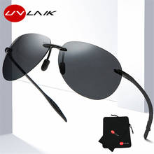 UVLAIK-gafas de sol polarizadas sin montura TR90 para hombre y mujer, anteojos de sol ultraligeros de piloto, gafas de sol sin marco con espejo y bolsas de tela 2024 - compra barato