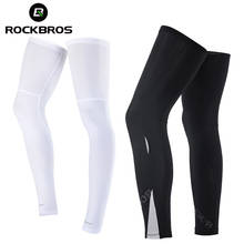 ROCKBROS-Calentadores de piernas Anti-UV para acampada, equipo de baloncesto para ciclismo, cubierta de piernas, medias transpirables, Protector de rodilla de seguridad para hombre 2024 - compra barato