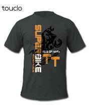 Хлопковая футболка с короткими рукавами, одежда для мальчиков, топы, футболка для мужчин остров Мэн Tt гонок 2019-2019 Superbike Чемпионат Гонки футболка 2024 - купить недорого