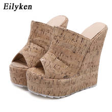 Eliyken New Style Peep Toe Platform Wedges Women Slipper Designer Mules Slides Shoes Outdoor Dress High Heels Sandals Size 35-42 2024 - buy cheap