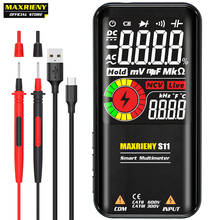 MAXRIENY Digital Multimeter S10/11 A10 9999 Smart DC AC Voltage Capacitor Ohm Diode NCV Hz Tester DMM with rechargeable battery 2024 - купить недорого
